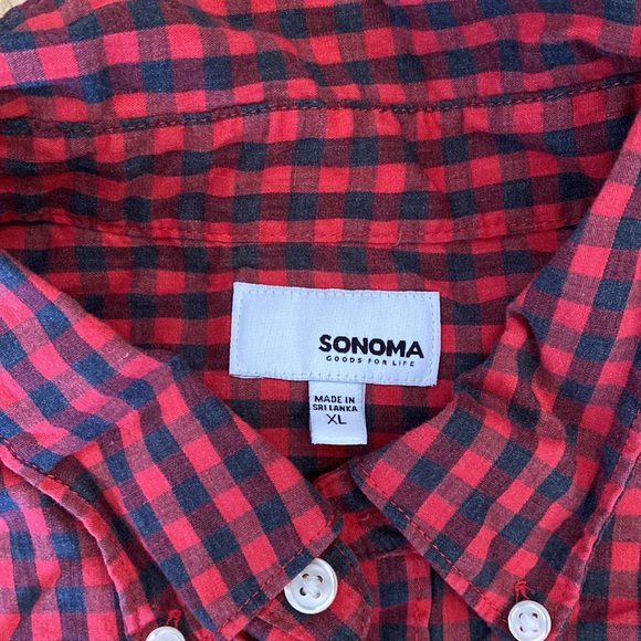 Sonoma men’s dress shirt size xL colors black and red - Picture 3 of 4